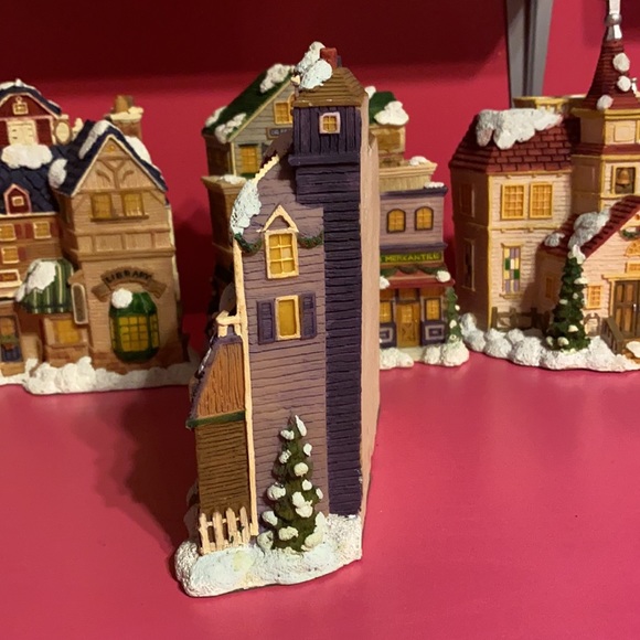 Christmas Village Buildings Library Dr Office Inn Church Mercantile City Hall - Picture 6 of 7